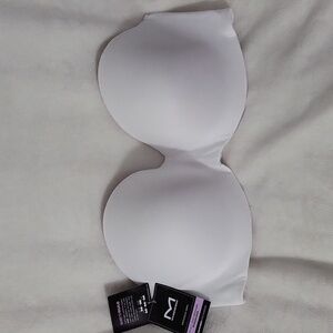 White Full Coverage Strapless Bra